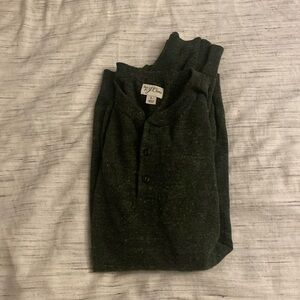 Men’s j crew Henley sweater Olive green speckle